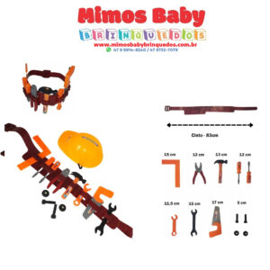 Cinto De Ferramentas Infantil Construtor-pica Pau Brinquedos