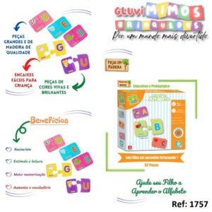 Jogo Pedagógico Educativo Descobrindo O Alfabeto - Nig Brinquedos