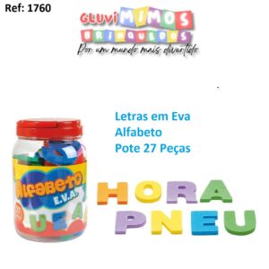 ALFABETO em E.V.A  POTE 27 PEÇAS - NIG