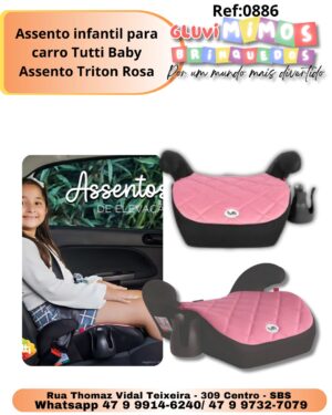 Assento infantil para carro Tutti Baby Assento Triton Rosa -