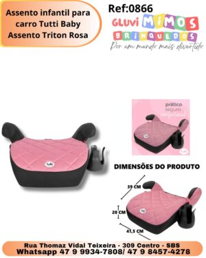 Assento infantil para carro Tutti Baby Assento Triton Rosa -