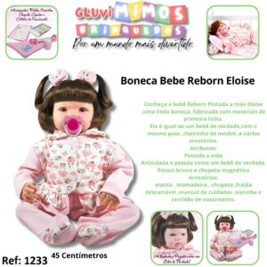 Boneca Bebe Reborn Eloise 45 Centímetros