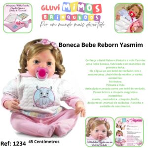 Boneca Bebe Reborn Yasmim 45 Centímetros