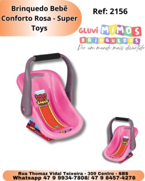 Brinquedo Bebê Conforto Rosa - Super Toys