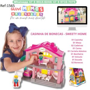 CASINHA DE BONECAS - SWEETY HOME - ROSA - MARAL