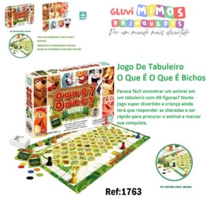 Jogo De Tabuleiro O Que É O Que É Bichos - Nig