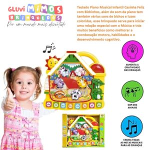 Piano Casinha Educativo Musical Dm Toys