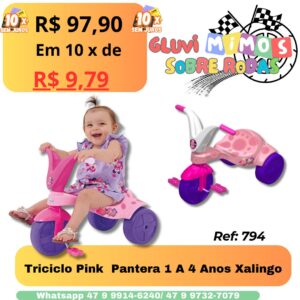 Triciclo Pink  Pantera 1 A 4 Anos Xalingo