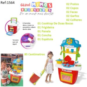 Cozinha Portátil Brinquedo  Maral - Vermelho azul