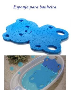 Esponja Para Banheira Bebê - Azul