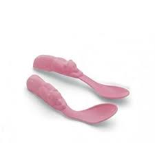 Kit 2 Colheres Urso Adoleta - Rosa