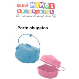 Porta Chupeta Urso Adoleta - Azul