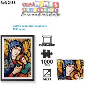 Quebra-Cabeça Nossa Senhora Premium 1000 peças Pais e Filhos