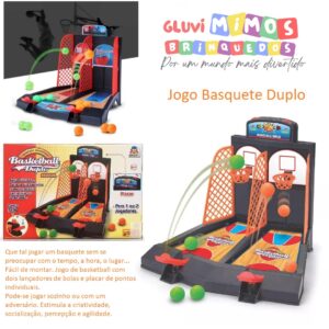 Jogo Basquete Brinquedo Basketball Duplo  - Braskit