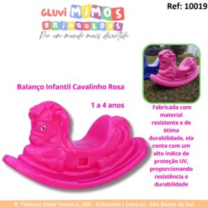Balanço Infantil Cavalinho Rosa