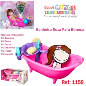 Banheira Para Bonecas Tilin Banho De Espuma Rosa