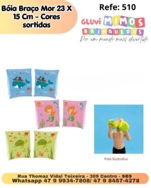 Bóia Braço Mor 23 X 15 Cm - Cores sortidas