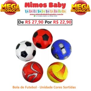 Bola De Futebol Campo Couro Sintético- Cores Sortidas