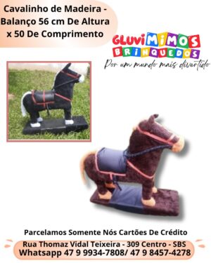 Cavalinho de Madeira - Balanço 56 cm De Altura x 50 De Comprimento