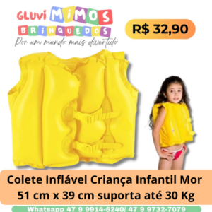 Colete Inflável Criança Infantil  Mor