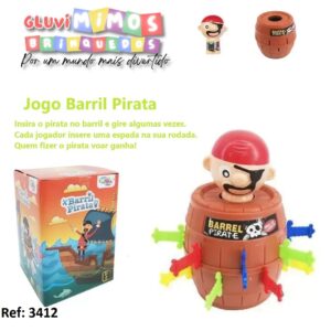 Jogo Medio Barril Do Pirata Infantil - Medio