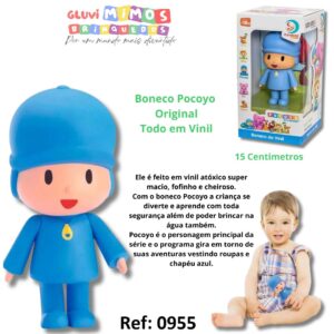 Pocoyo - Boneco De Vinil Cardoso Toys - 15 Centímetros
