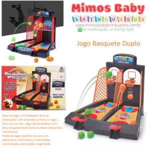 Jogo Basquete Brinquedo Basketball Duplo  - Braskit