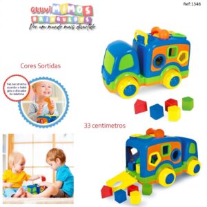 Caminhãozinho Didático Baby - Super Toys - Cores Sortidas - 33 Centímetros