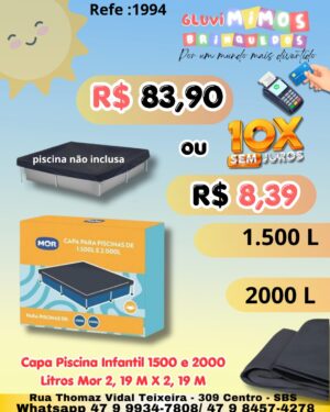 capa para piscina 1500 - 2000 2,19 x 2,19m de diâmetro