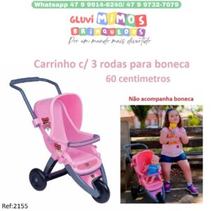 Carrinho De Passeio - Supertoys Babys - 60 cm de altura