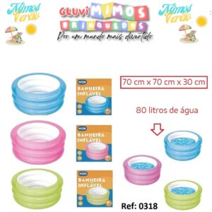 Piscina Inflável Mor 80 Litros - Cores Sortidas
