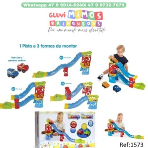 Super Pista Com 2 Carrinhos Ramp Racer 28 Peças - Maral