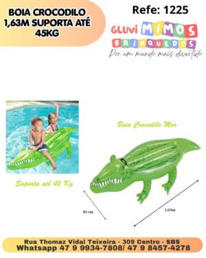 BOIA CROCODILO 1,63M SUPORTA ATÉ 45KG