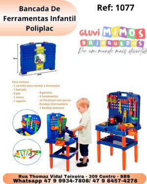 Bancada De Ferramentas Infantil Poliplac