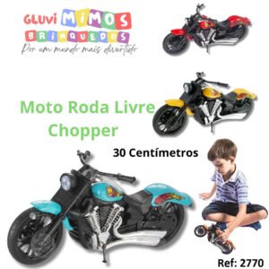 Moto Roda Livre Chopper Action Colors Bs Toys 30 Centímetros
