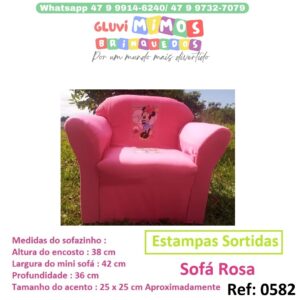 Sofazinho Infantil Rosa - Estampas Sortidas