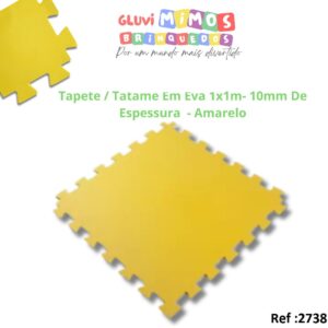Tapete / Tatame Em Eva 1x1m- 10mm De Espessura  - Amarelo