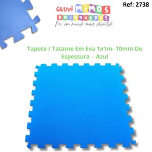 Tapete / Tatame Em Eva 1x1m- 10mm De Espessura  -  Azul