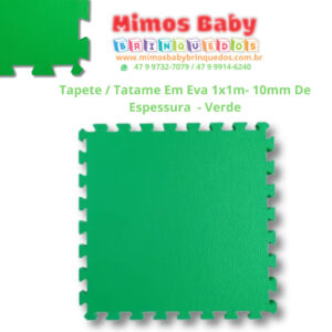 Tapete / Tatame Em Eva 1x1m- 10mm De Espessura  - Verde