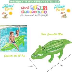 BOIA CROCODILO 1,63M SUPORTA ATÉ 45KG