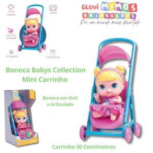 Boneca Babys Collection Mini Carrinho - Super Toys Carrinho 30 Centímetros