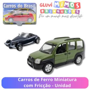 Carros de Ferro Miniatura com Fricção - Unidade - Sortidos