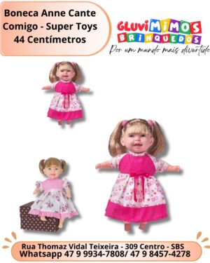 Boneca Anne Cante Comigo - Super Toys 44 Centímetros