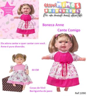 Boneca Anne Cante Comigo - Super Toys 44 Centímetros