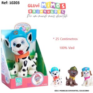 Boneco Cachorro Esquadrão Pet Patrulha Canina Ciclista 25 centímetros
