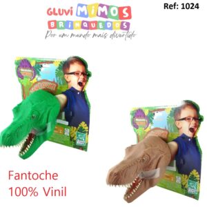 Dinossauro De Brinquedo Dino Fantoche Marrom ou Verde - Super Toys