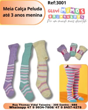 Meia Calça Peluda até 3 anos menina
