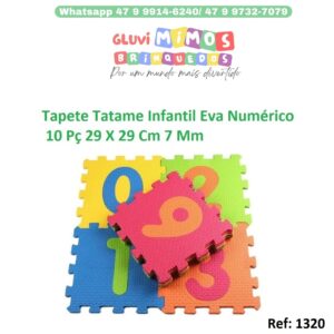 Tapete Tatame Infantil Eva Numérico 10 Pç 29 X 29 Cm 7 Mm