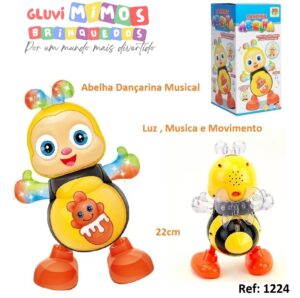 Abelha Dancing Brinquedo Musical Bebês Dança Luzes Dm Toys