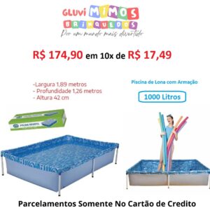 Piscina Infantil Retangular 1000 Litros Desmontável Mor
